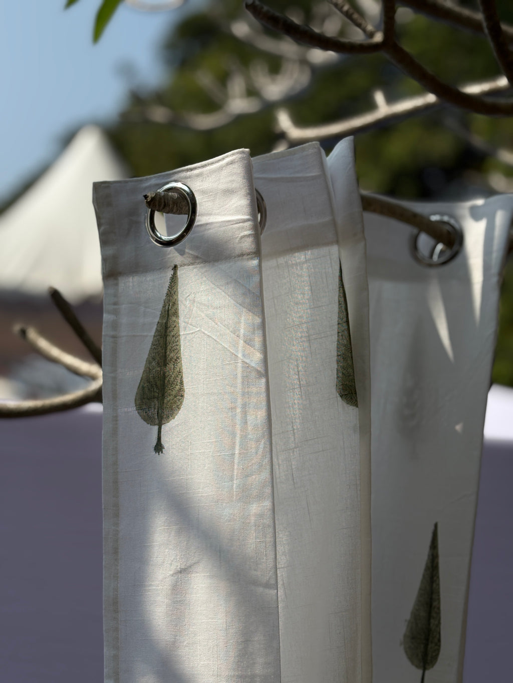 The Verdant Leaf Sheer Cotton Curtain