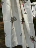 The Oasis Palm Embroidered Cotton Curtain