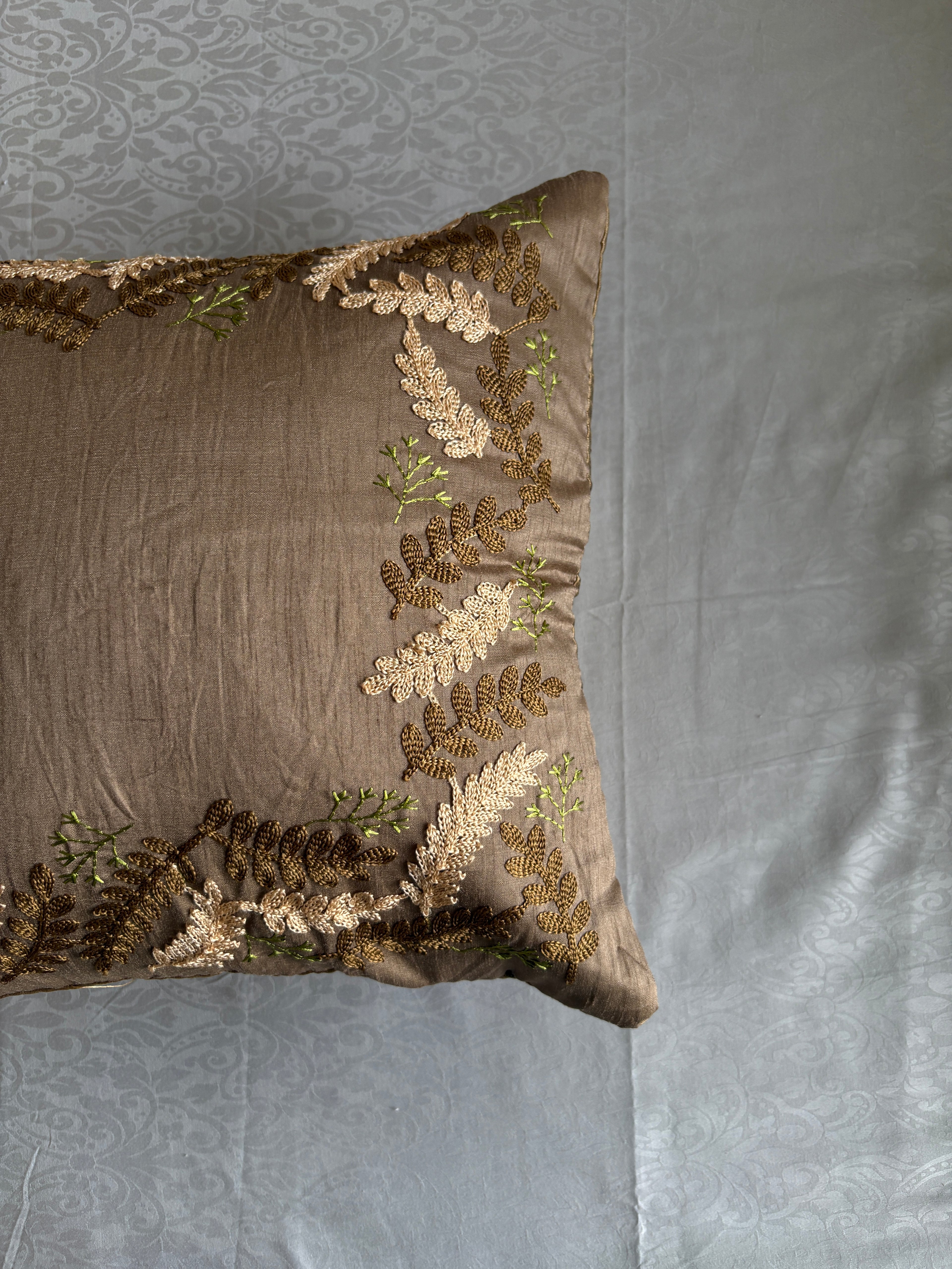 AARI EMBROIDERED CUSHION COVER – 16x16 INCH