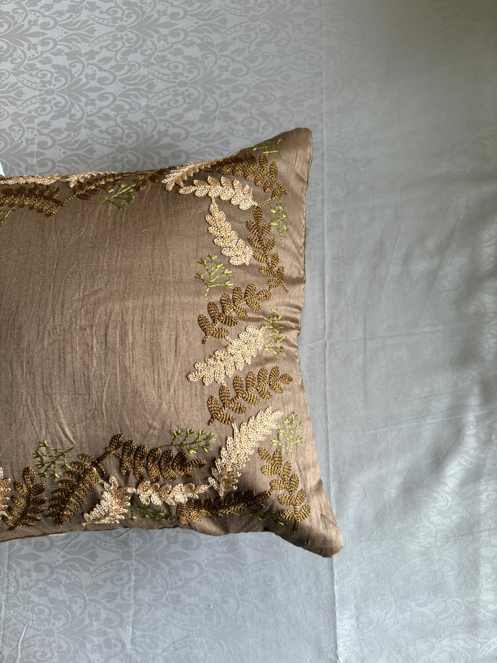 AARI EMBROIDERED CUSHION COVER – 16x16 INCH