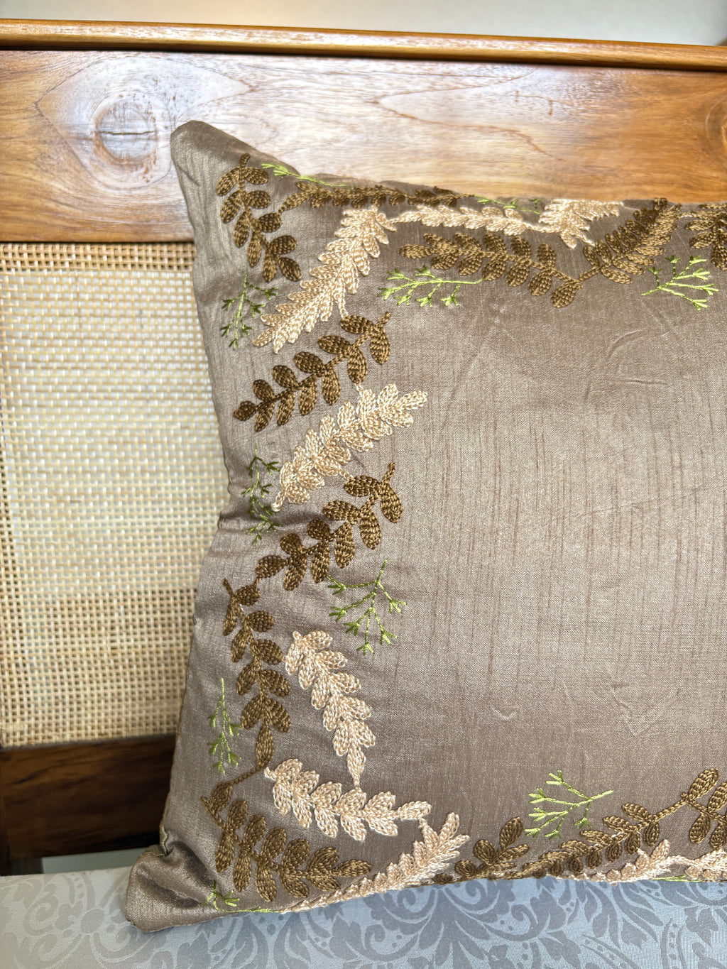 AARI EMBROIDERED CUSHION COVER – 16x16 INCH