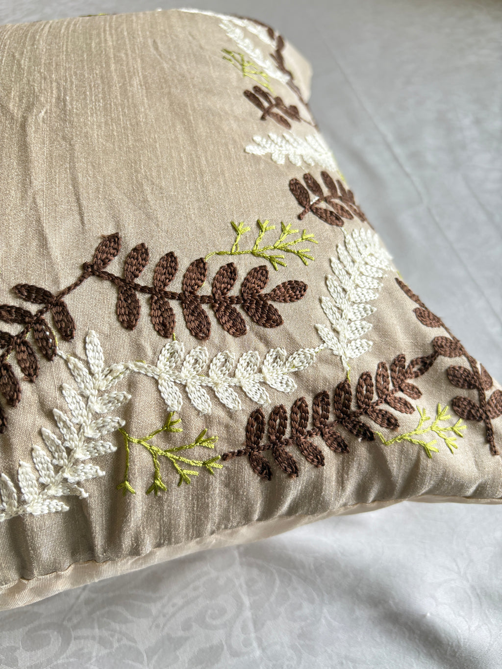 AARI EMBROIDERED CUSHION COVER – 16x16 INCH