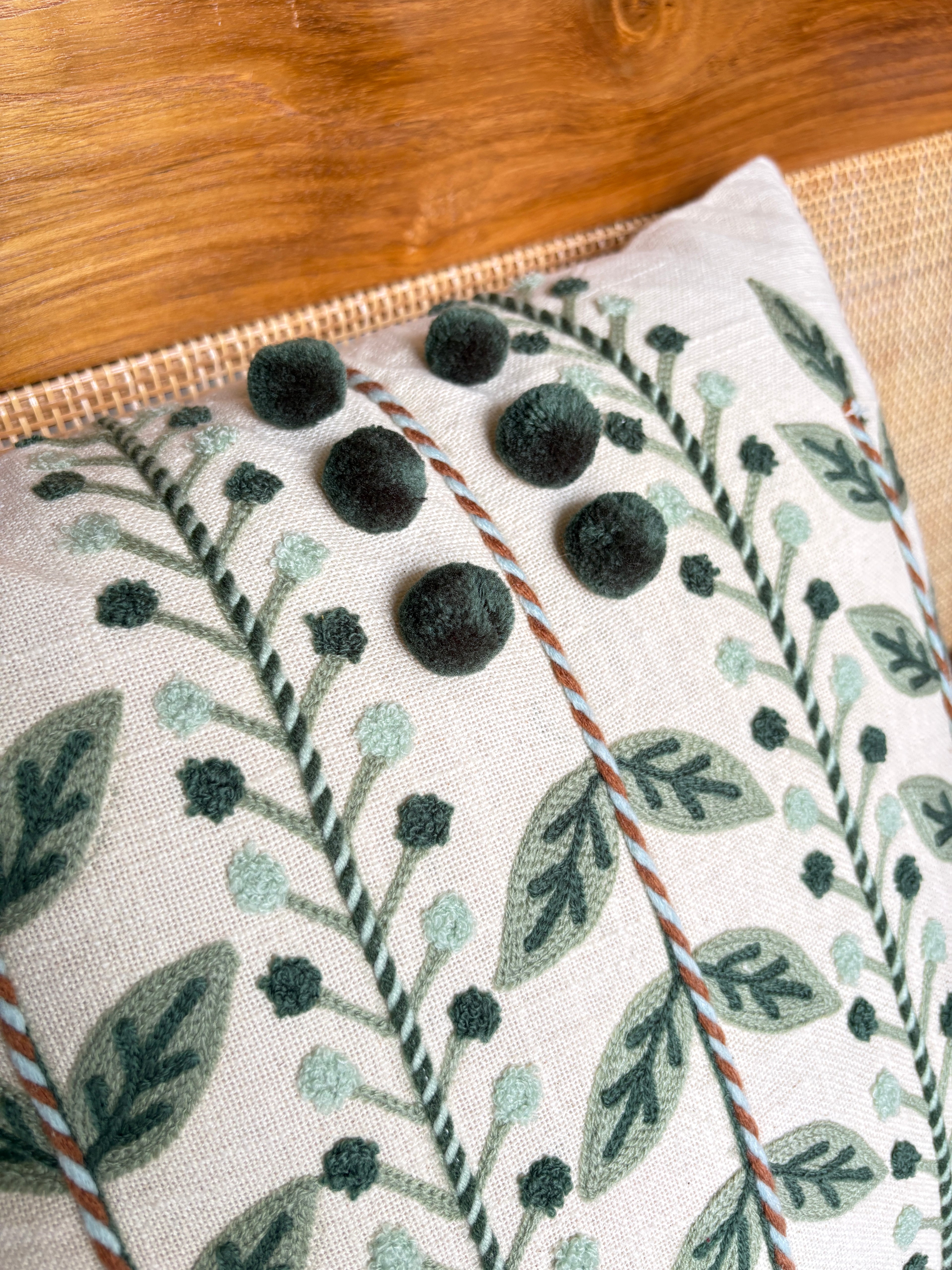 AARI EMBROIDERED CUSHION COVER – 16x16 INCH
