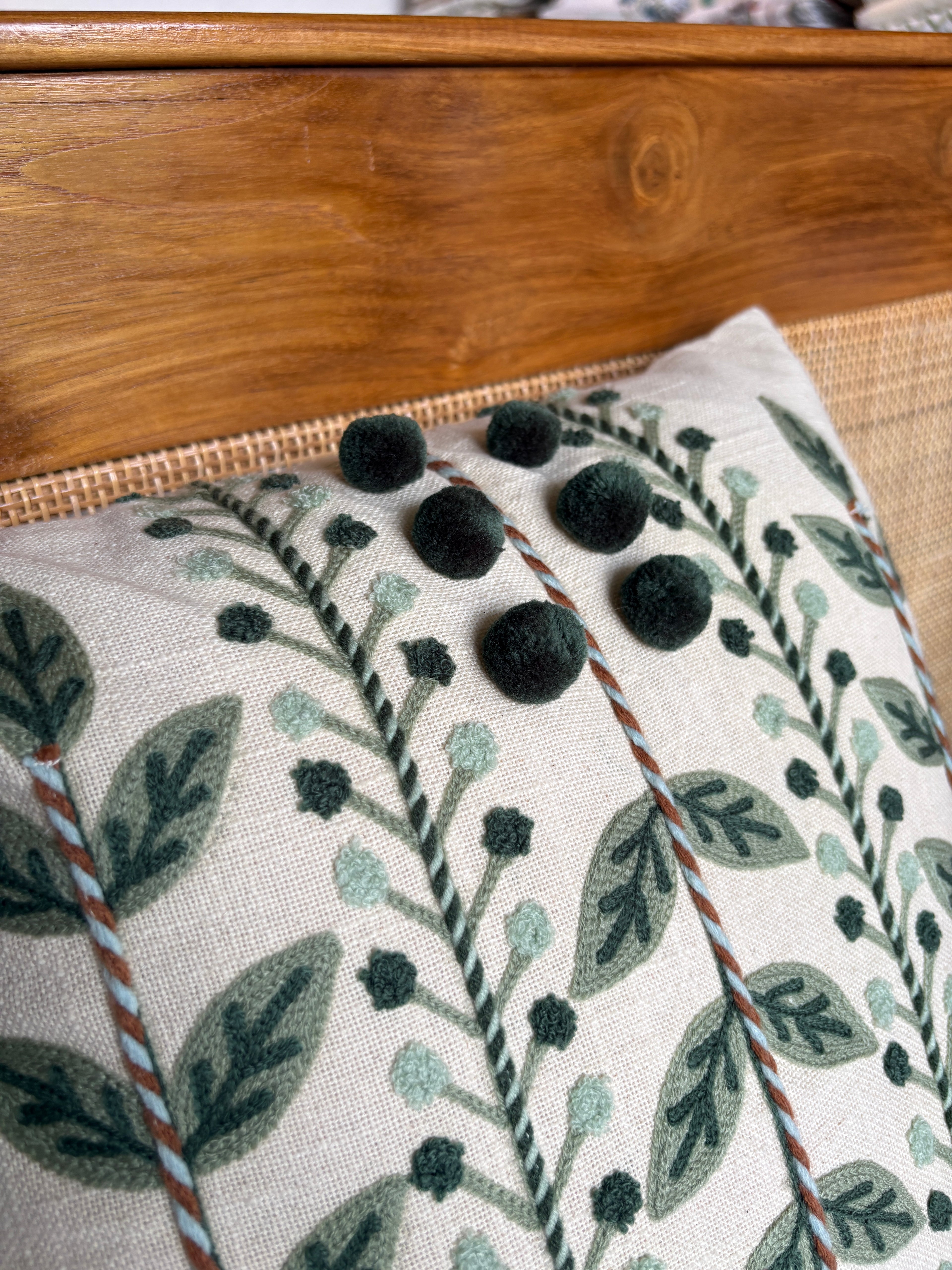 AARI EMBROIDERED CUSHION COVER – 16x16 INCH