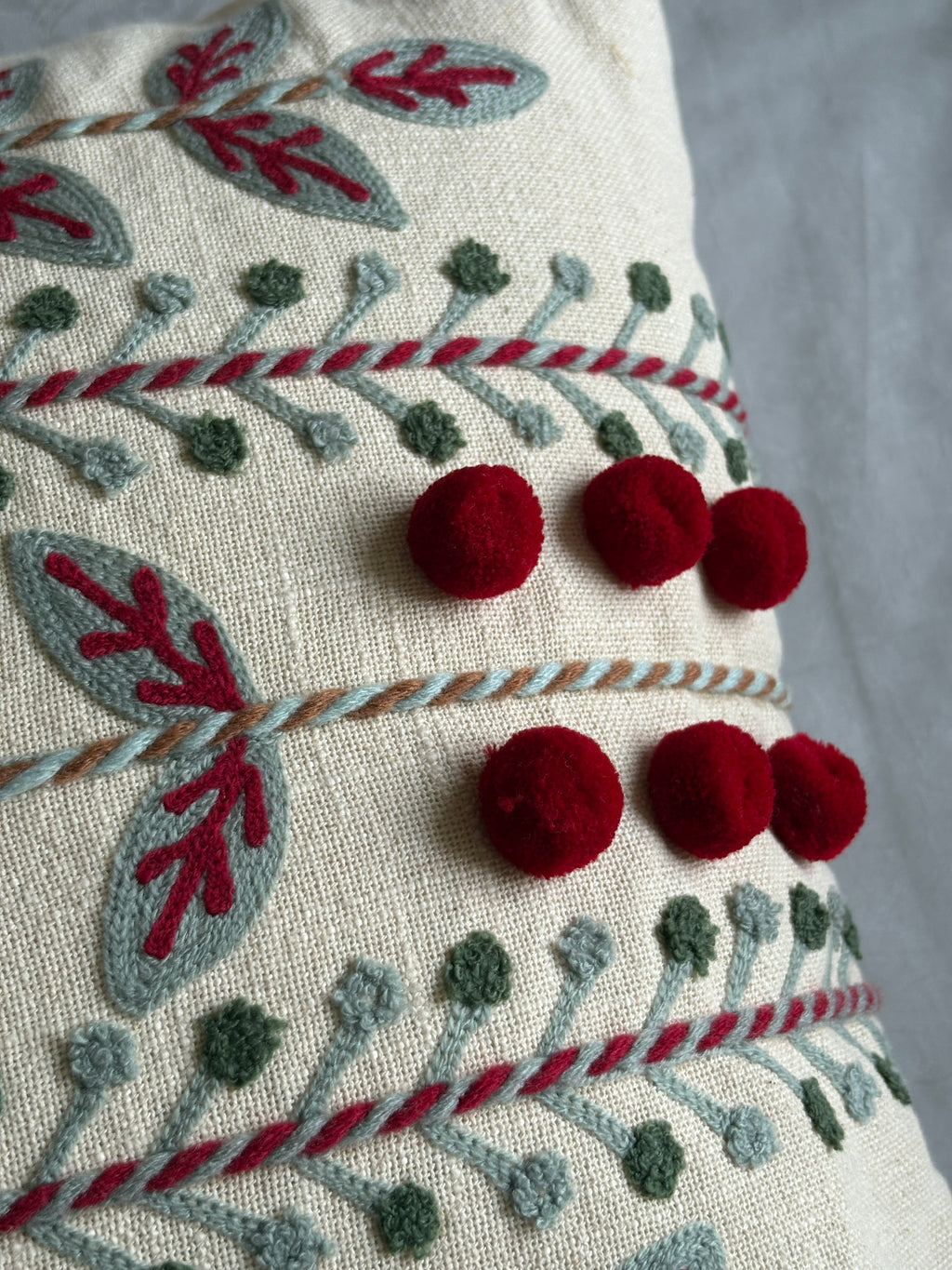 AARI EMBROIDERED CUSHION COVER – 16x16 INCH