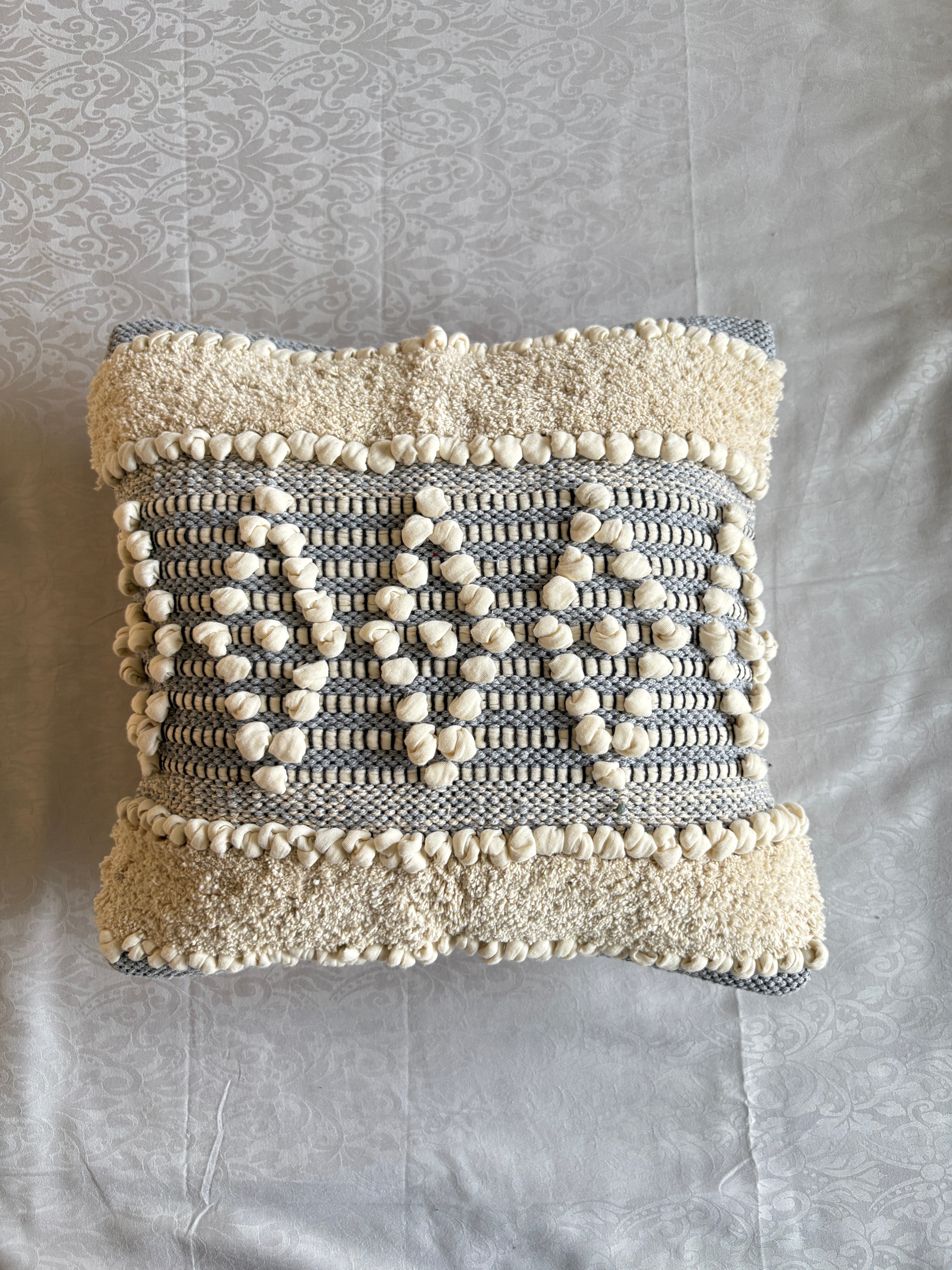 The Tufted Nordic Diamond Pillow, 16x16