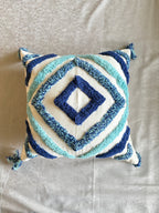 The Indigo Diamond Tufted Pillow, 16x16