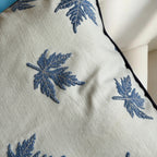 The Indigo Leaf Tailored Cushion, 16x16