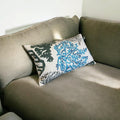 The Azure Coral Embroidered Lumbar, 12x20