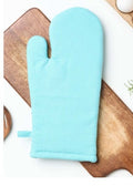 The Aquamarine Canvas Oven Mitt