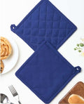 The Cobalt Quilted Pot Holder Set