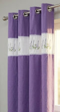 The Lavender Fields Embroidered Cotton Curtain