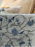 The Indigo Botanical Slub-Weave Runner